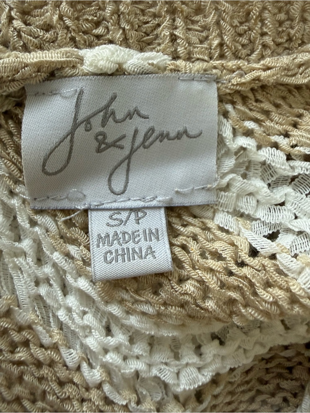 John + Jenn Breezy Stripes Pullover size Small Neutral Motif - Anthropologie - Picture 5 of 10